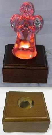 LHWDS4X4 - 4"x 4" Lighted Hardwood Display Stand