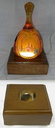 LHWDS5X5 - 5" x 5"  Lighted Hardwood Display Stand
