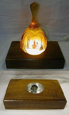 LHWDS8X5 - 8" x 5" Lighted Hardwood Display Stand