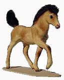 HR0001-Pony Colt on base (click on picture for full description)