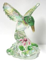 X5066HP - 4 1/2'' Hummingbird, Handpainted, Light Green Iridized