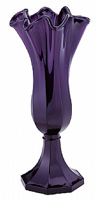 04353KF ''Aubergine" Art Glass Swung Vase (Click on picture for full details)