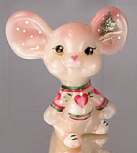 05148KM - 3'' Mouse Figurine in Rosalene glass