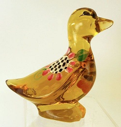 05317ZZ - 3 1/2" Duck Figurine in Autumn Gold<br><b>Stacy Williams design