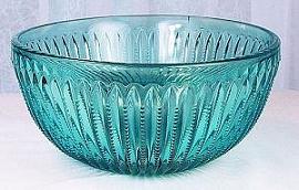05850T6 Edgewood Bowl in Spring Song on Robin\'s Egg Blue<BR>(Click on picture-FULL DETAILS)