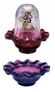 05980QS-KFHM Frostberries on French Opalescent Fairy Light<br> with Aubergine Tray Bottom<br> (Click on picture-FULL DETAILS)