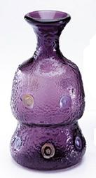 05994HH - 8\'\' h. Aubergine Stippled Handpainted Bottle