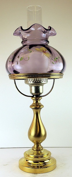 06317EM 20-1/2'' Student Lamp, Violet Art Glass<b><br>Stacy Williams Design</B><br>(Click on picture-FULL DETAILS)