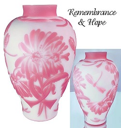 086879H - 	11-1/2'' Cameo Carved Vase for 2011 Studio Collection