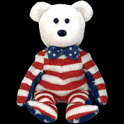 Liberty (white) the bear (USA Exclusive) - Beanie Baby