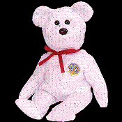 Decade (white) the bear - Beanie Baby