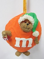 257134MM Co-Branded Boyds & M&M<BR> Orange Christmas M&Ms Peeker™ Ornament<br>(Click on picture for FULL DETAILS)<BR>