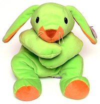 Carrots, Lime Green & Orange Bunny - Pillow Pal (click on picture for full details)