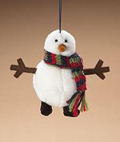 562941 Fat Frosty Snowman w/Scarf<br>Boyds Plush Ornament<br>(Click on picture for full details)<br>
