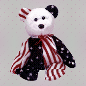 Spangle (pink face) the American bear - Beanie Baby