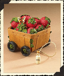 654115 "Strawbeary Basket" Hard-to-Find-RARE<BR>Tug Along Pull Toy <BR>(click on picture-FULL DETAILS)