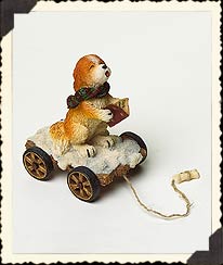 654258 - \"Charles the Dog\" (Caroler) Tug Along  Pull Toy (click on picture for full details)