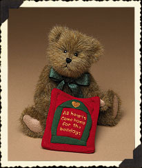 904363 Homer, Boyds 8" tall Holiday Brown Bear<br>(Click on picture for full details)<br>