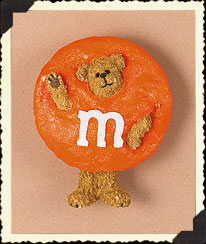 919008 Orange M&M\'S \"Pin\"<br> (with \'wobble\' legs)<BR>(Click on picture for full details)<br>