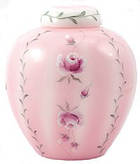 CV600ZV - 7'' Handpainted Rose Design Rosalene Ginger Jar