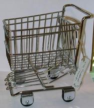DU0001 Chrome Wire Shopping Cart<br>(Click on picture for full details)<br>