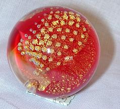 GEPW0008 - Clear with red & gold flakes (small)
