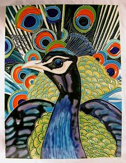 HPT0018 Peacock, "Eye to Eye"<br>(Click on picture for full details)