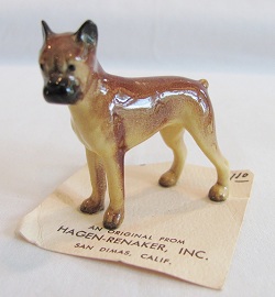 HR283-1 Mama Boxer, #283 on card<br>Hagen-Renaker Miniature<br>(Click on picture for full details)<br>