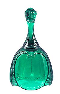 07566EA -"Emerald Green" Art Glass 'Royal Oval' Bell ( click on picture for full details)