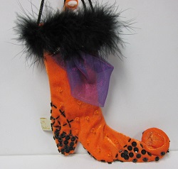 KCWB0001 Orange Witch\'s Boot Bag/Purse<BR>(Click picture-FULL DETAILS)