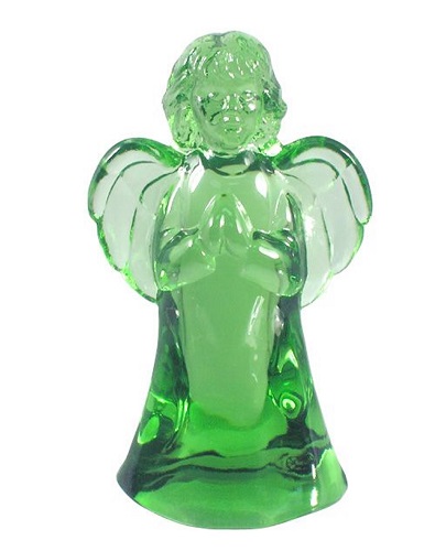 05034ZL \"Fern Green\" Art Glass Angel (click on picture for complete description)