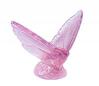 05296PJ \"Madras Pink\" Art Glass Butterfly (click on picture for full description)
