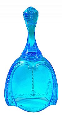 07566ML 7\'\'Tall Fenton Gift Shop Azure Blue Bell<bR>(Click picture-FULL DETAILS)