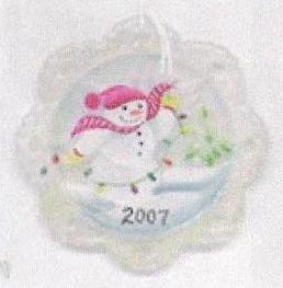 XS303HP - 3 1/2\" Christmas Ornament w/Handpainted Snowman
