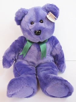 Employee Bear, the PURPLE bear - Beanie Buddy<BR>(Click on picture for full details)