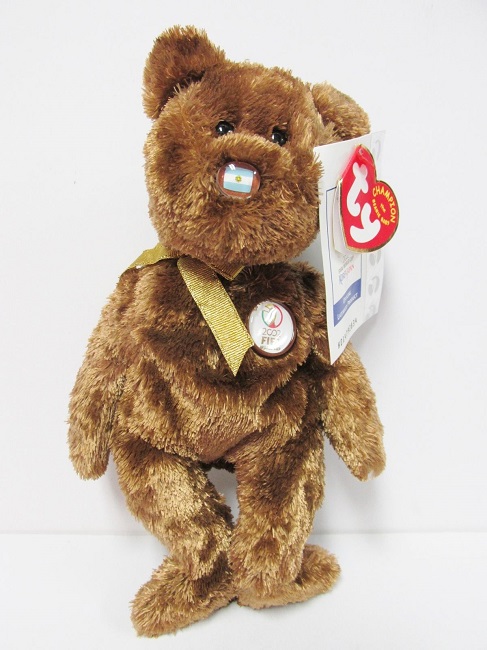 World Cup, New Face \"CHAMPION\" Bear, Argentina<br>Ty Beanie Baby<br>(Click on picture-FULL DETAILS)