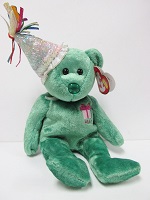 May, Birthday Bear with Party Hat (2003 Series)<br>Ty - Beanie Baby<br>(Click Picture-FULL DETAILS)