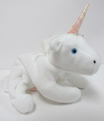 Mystic, the unicorn<br> (iridescent horn with coarse mane) - Beanie Baby