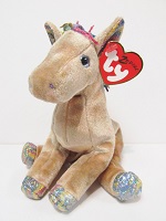 Zodiac Series Horse<br> SUPER RARE Glitter Ears<br>Ty - Beanie Baby<br>(Click on picture-FULL DETAILS)