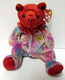 July, Happy Birthday Bear<BR>Ty - Beanie Baby<br>(Click on Picture-FULL DETAILS)<BR>
