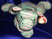 Zulu, the Pink & Green Zebra (style#3014) - Pillow Pal (click on picture for full description)